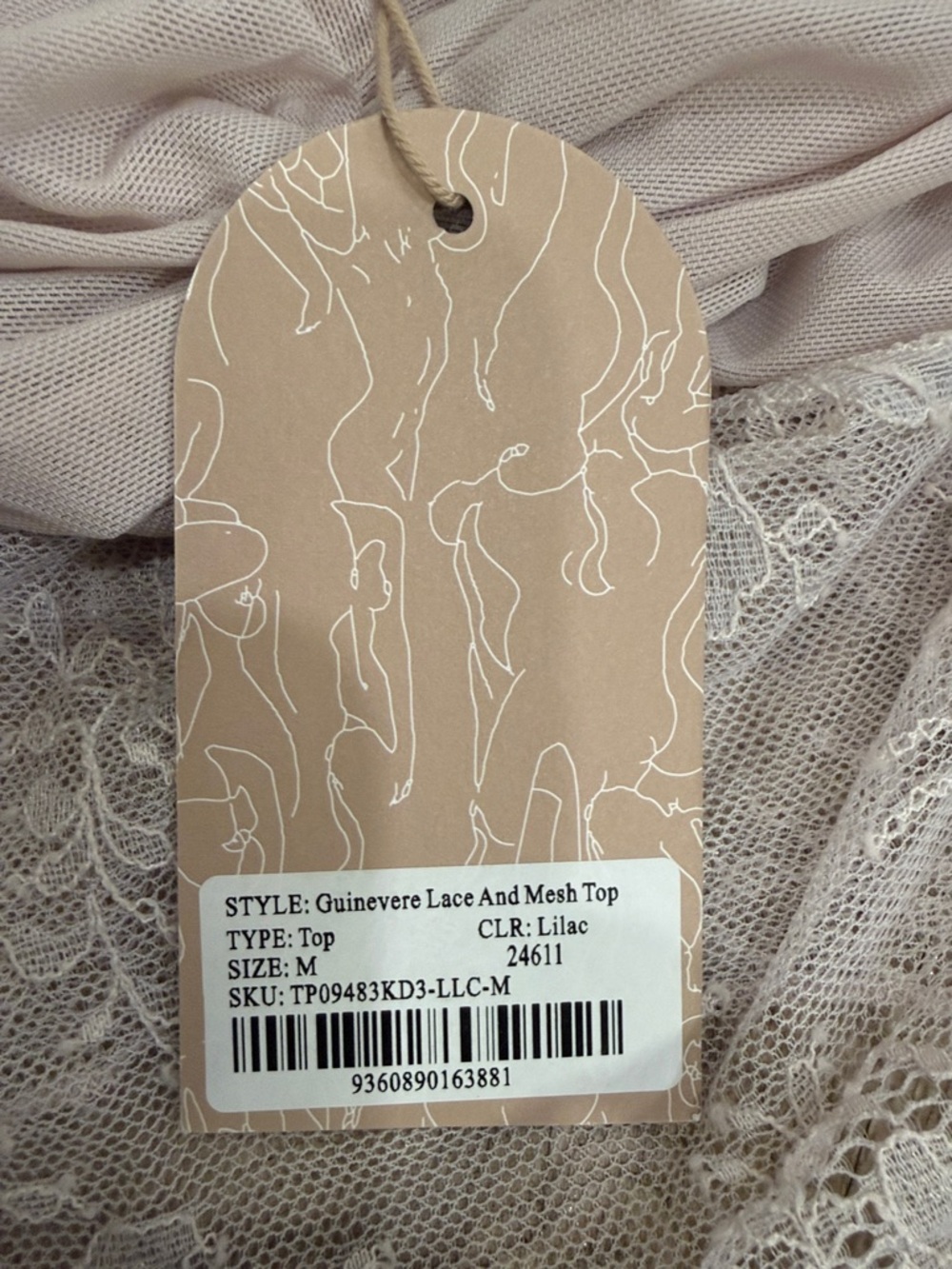 Meshki Guinevere Lace Top - Lilac - Picture 3 of 3